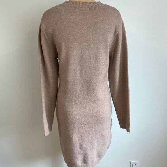 Rose Maternite Women’s Large Tan Long Sleeve Knit Sweater Dress Pregnancy - Picture 7 of 7